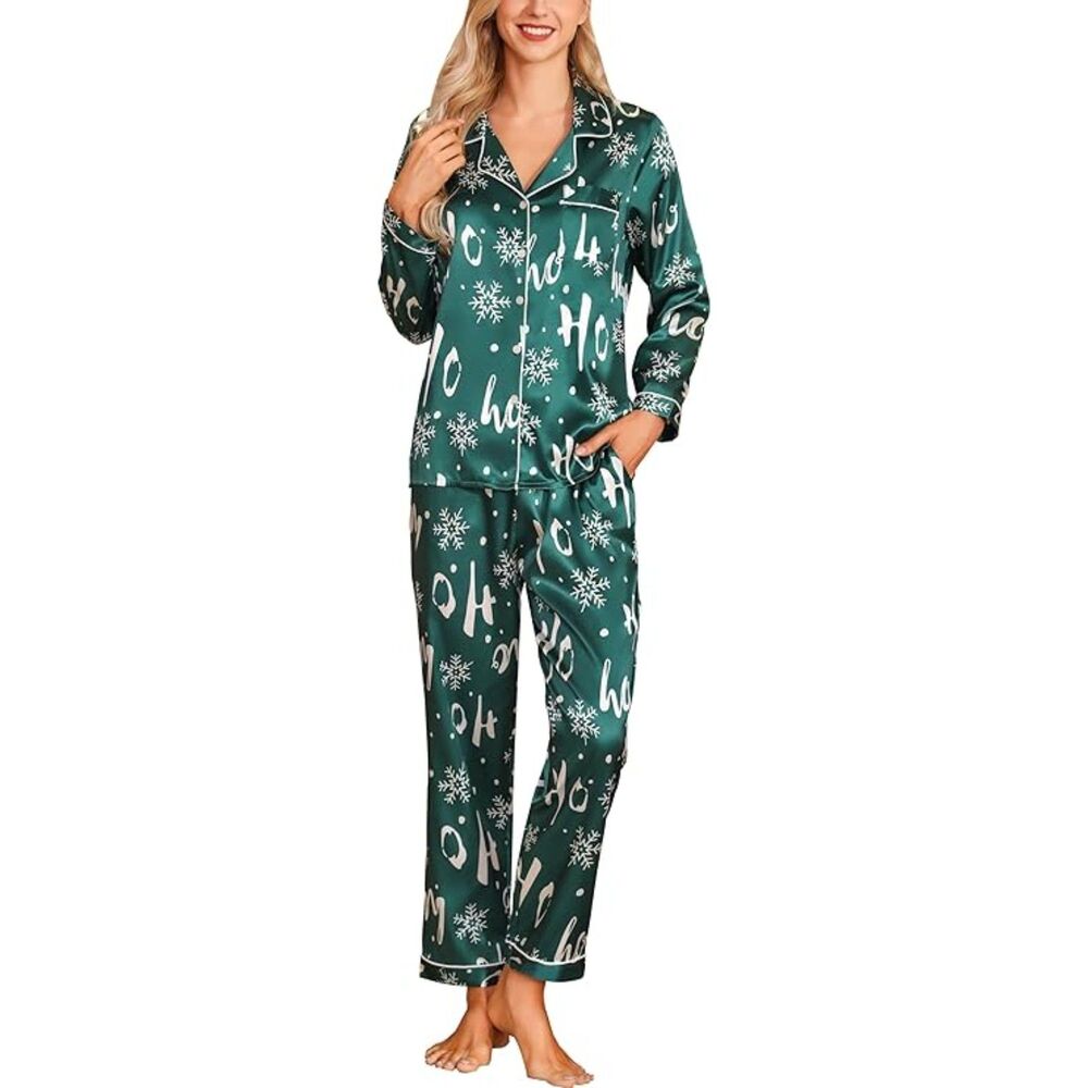 Silk Satin Pajamas Set, XXL, 14F-194Set002